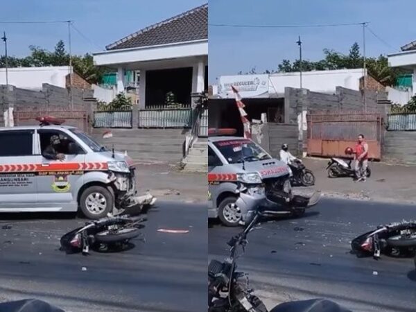 Video Ambulans Bawa Pasien Tabrak Suzuki Satria FU di Bandung Barat, Begini Kondisi Pemotor